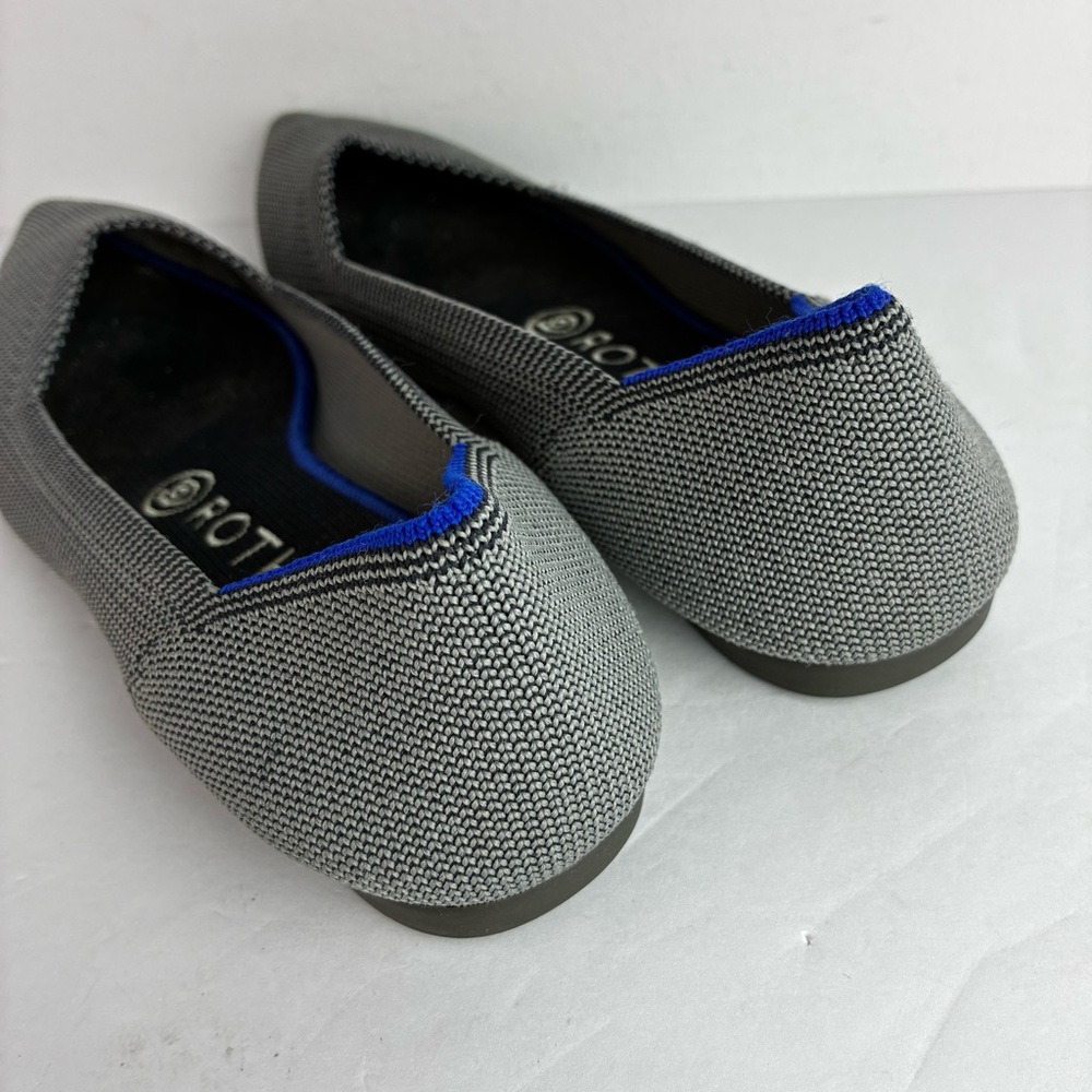 Rothy's Women's Pointed Knit Flats in Black and Gray - Picture 7 of 8